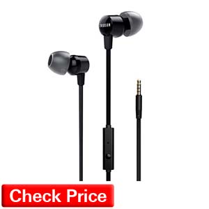 Evidson Vibe Black in-Ear Wired Earphones with Mic, 2X Bass